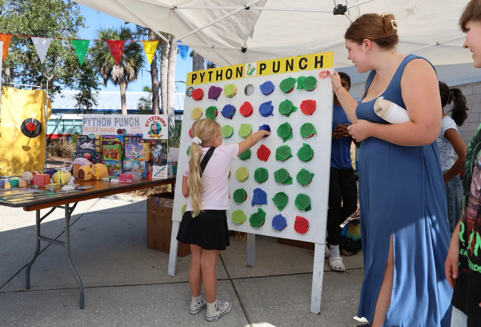 Booths, food, families, inflatables, pumpkin booth